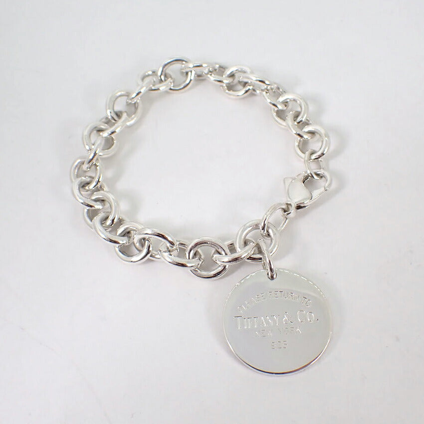 【中古】TIFFANY/ティファニー 925 リターントゥティファニー ラウンドタグ ブレスレット/j148-85