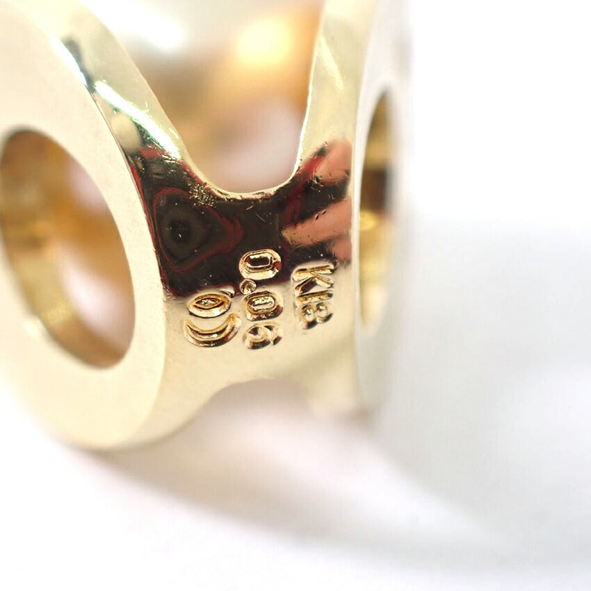 【中古】TASAKI/タサキ K18 南洋白蝶ゴールデンパール/ダイヤ ペンダント/j149-90