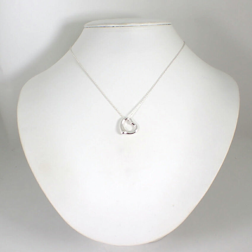 【中古】TIFFANY/ティファニー 925 オープンハート ペンダント/ネックレス/j149-93