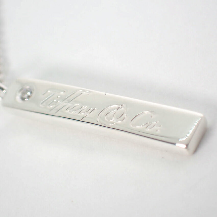 【中古】TIFFANY/ティファニー 925 ノーツ ダイヤモンド ペンダント/ネックレス/j151-47