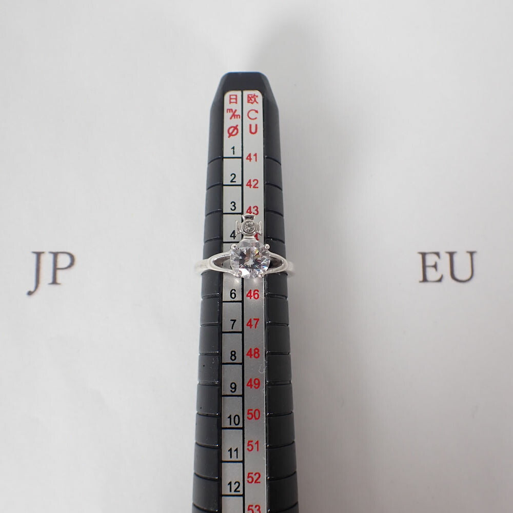 【中古】Vivienne Westwood/ヴィヴィアンウエストウッド 無色透明 ピンキーリング/5号/j152-29