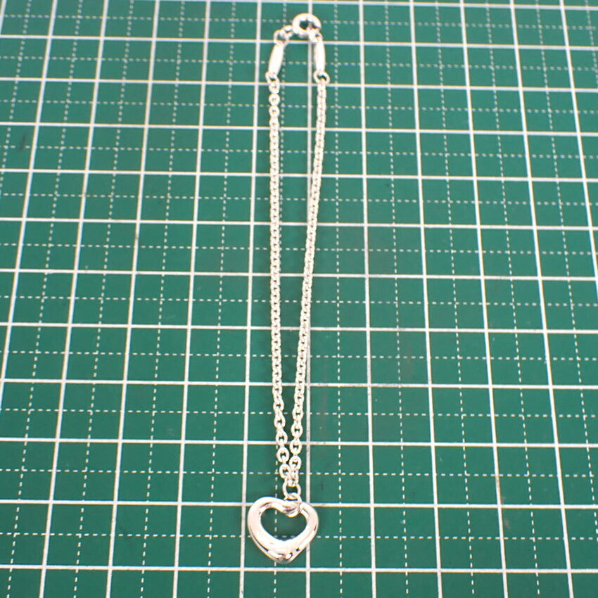【中古】TIFFANY/ティファニー 925 オープンハート ブレスレット/j153-3
