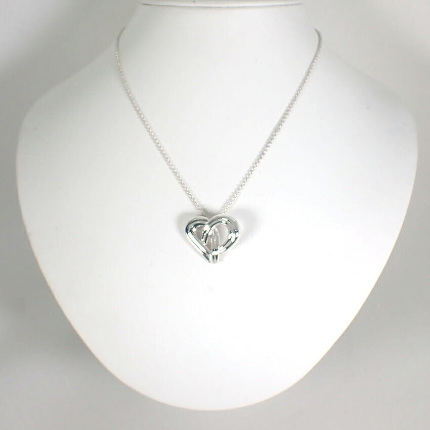 【中古】TIFFANY/ティファニー 925 ヴィンテージ ハート ペンダント/ネックレス/j153-4