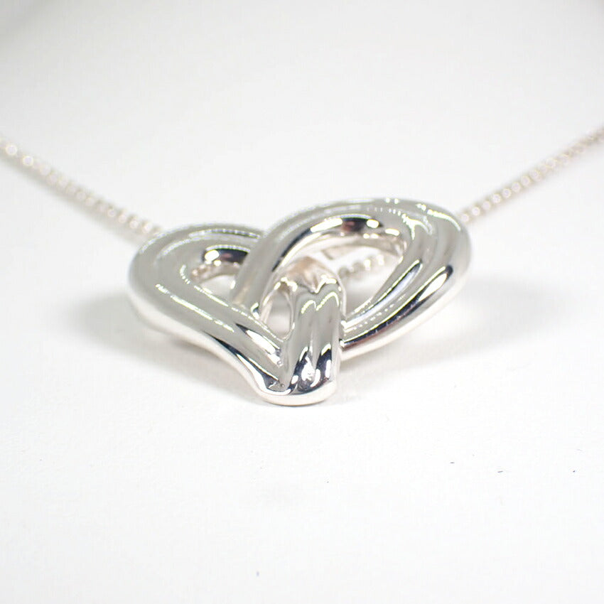 【中古】TIFFANY/ティファニー 925 ヴィンテージ ハート ペンダント/ネックレス/j153-4