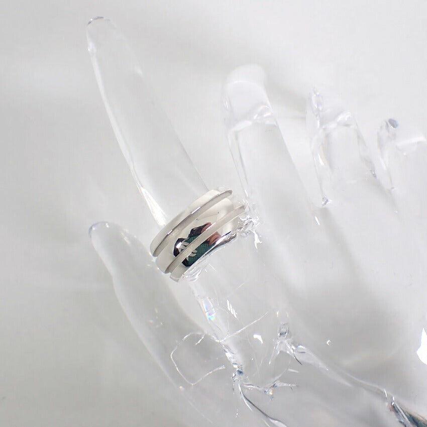 【中古】TIFFANY/ティファニー 925/750 グルーブド ダブルライン  リング /11号/j154-31