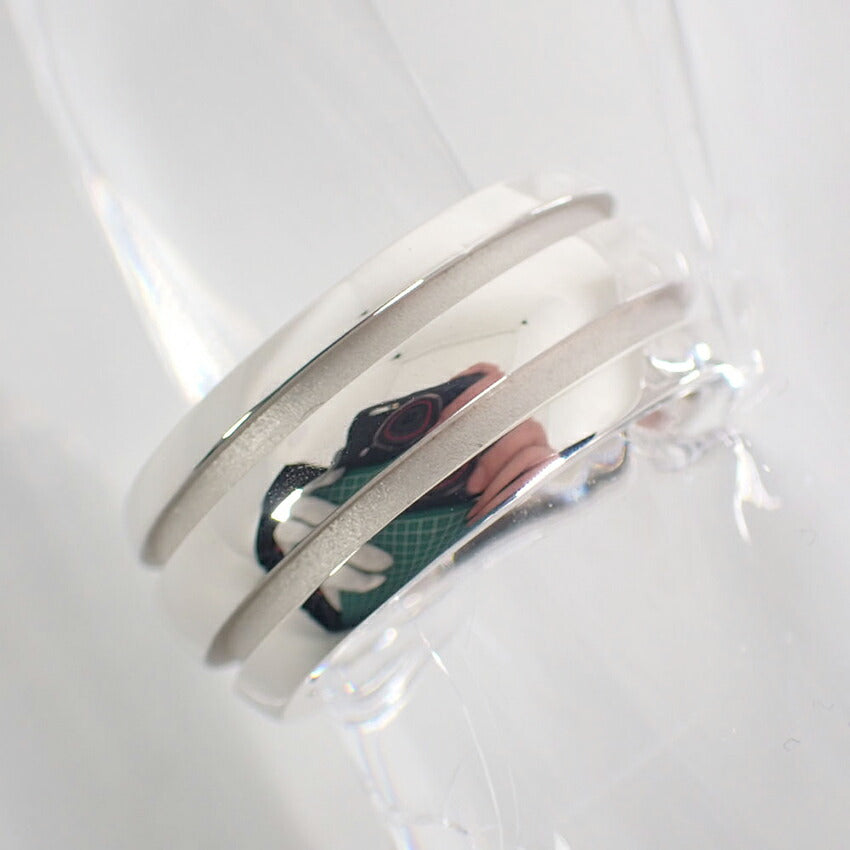 【中古】TIFFANY/ティファニー 925/750 グルーブド ダブルライン  リング /11号/j154-31