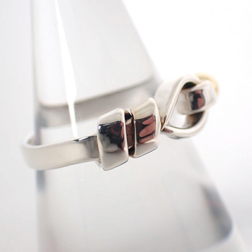 【中古】TIFFANY/ティファニー 925/750 フック＆アイ  リング /11号/j154-36
