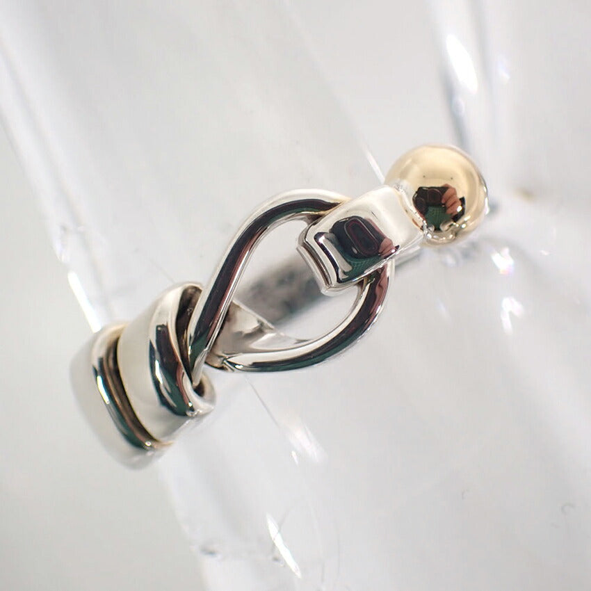 【中古】TIFFANY/ティファニー 925/750 フック＆アイ  リング /11号/j154-36