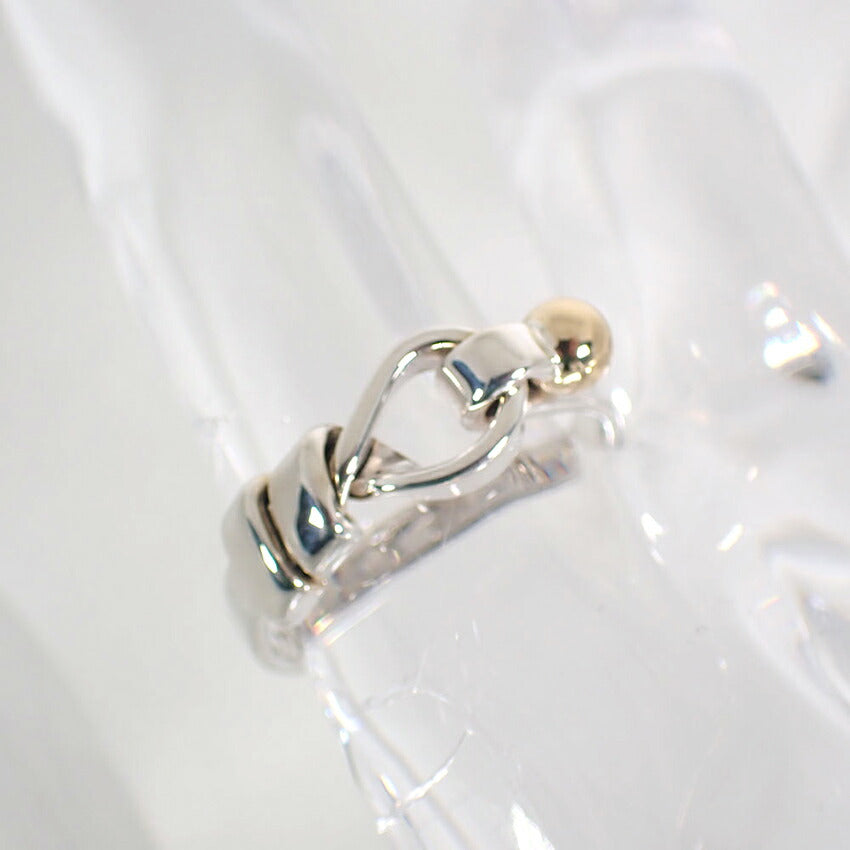 【中古】TIFFANY/ティファニー 925/750 フック＆アイ  リング /11号/j154-36