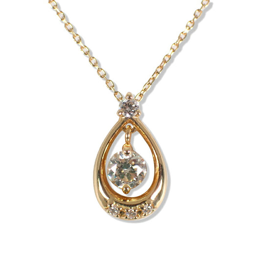 【中古】K18YG/ダイヤモンド/0.171ct/M-Si2-Good//ペンダント/ネックレス/j155-32