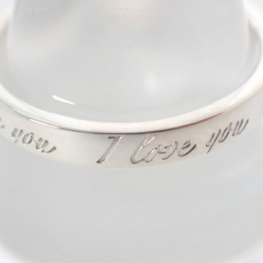 【中古】TIFFANY/ティファニー 925 ノーツ ナロー I love youリング /12号/j156-42