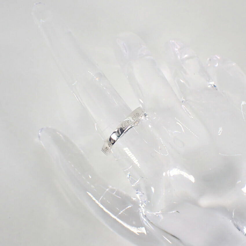 【中古】TIFFANY/ティファニー 925 ノーツ ナロー I love youリング /12号/j156-42