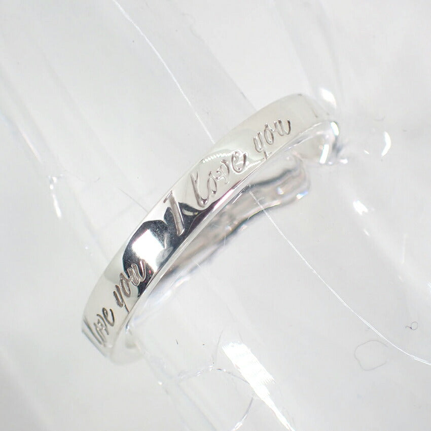 【中古】TIFFANY/ティファニー 925 ノーツ ナロー I love youリング /12号/j156-42