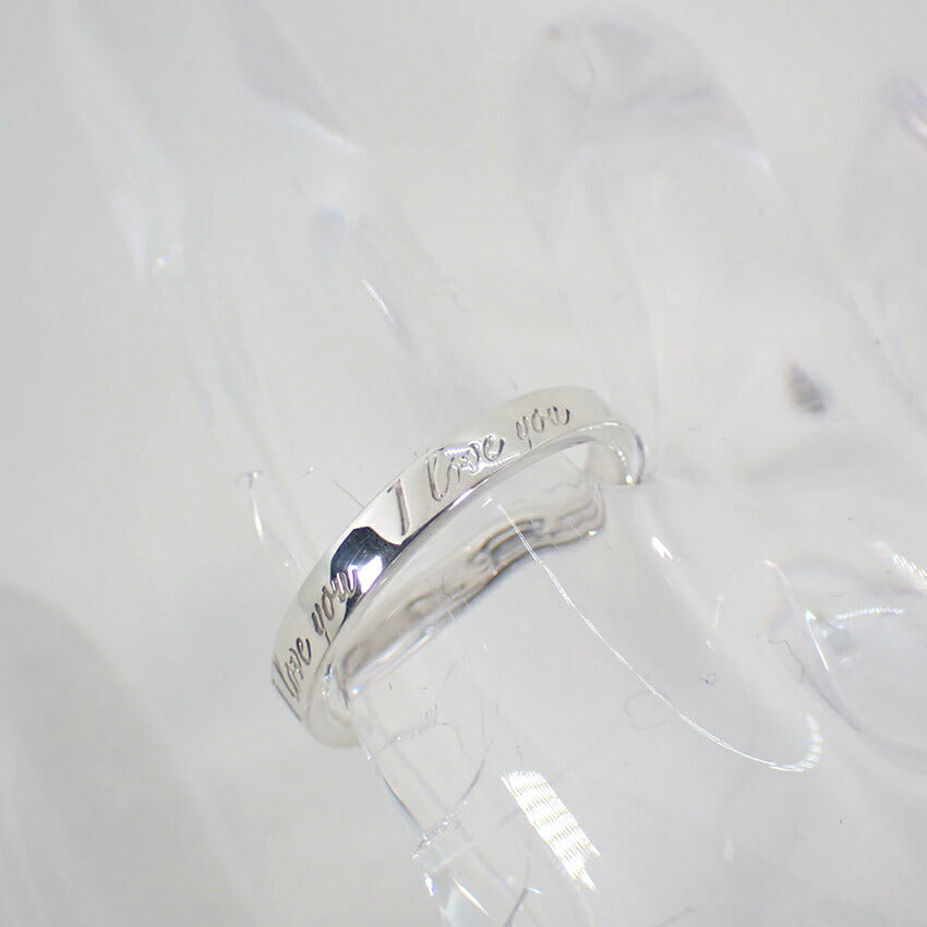 【中古】TIFFANY/ティファニー 925 ノーツ ナロー I love youリング /12号/j156-42