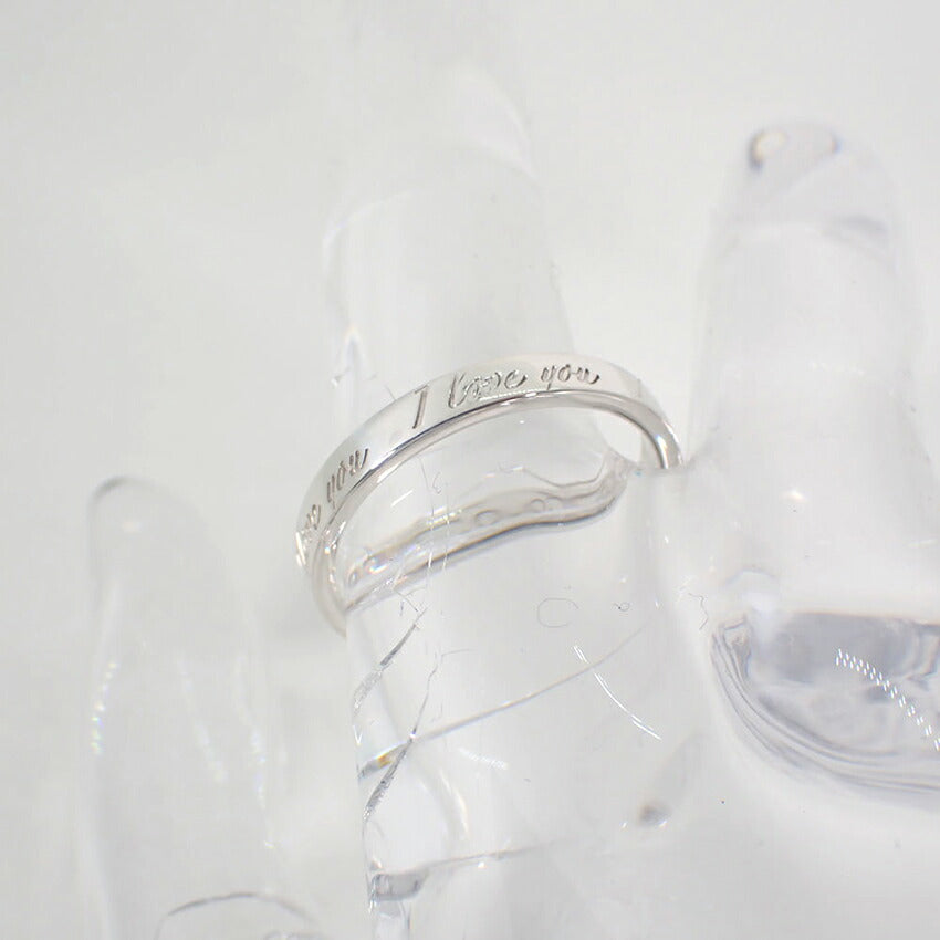 【中古】TIFFANY/ティファニー 925 ノーツ ナロー I love youリング /12号/j156-42