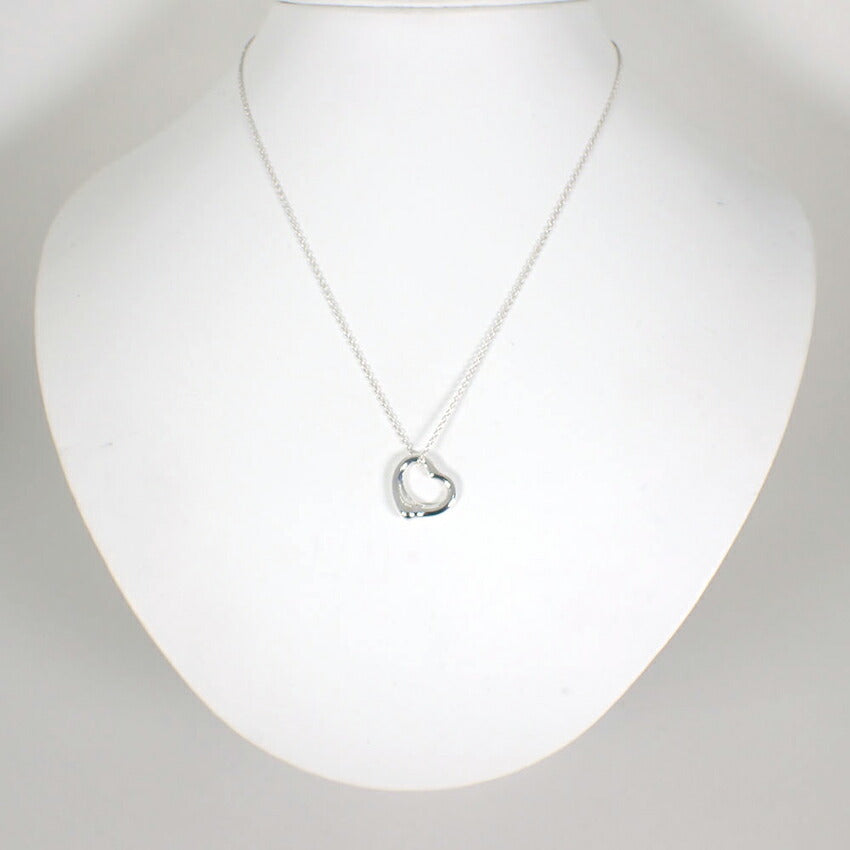 【中古】TIFFANY/ティファニー 925 オープンハート ペンダント/ネックレス/j156-43