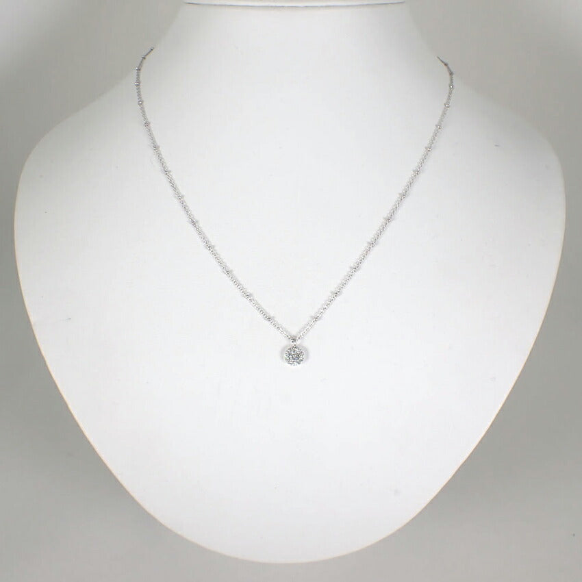 【中古】Pt950/850 ダイヤモンド/0.169ct  ネックレス/j157-82
