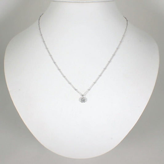 【中古】Pt950/850 ダイヤモンド/0.169ct  ネックレス/j157-82