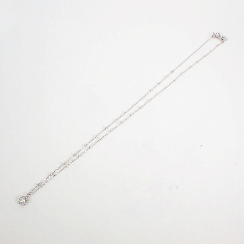 【中古】Pt950/850 ダイヤモンド/0.169ct  ネックレス/j157-82