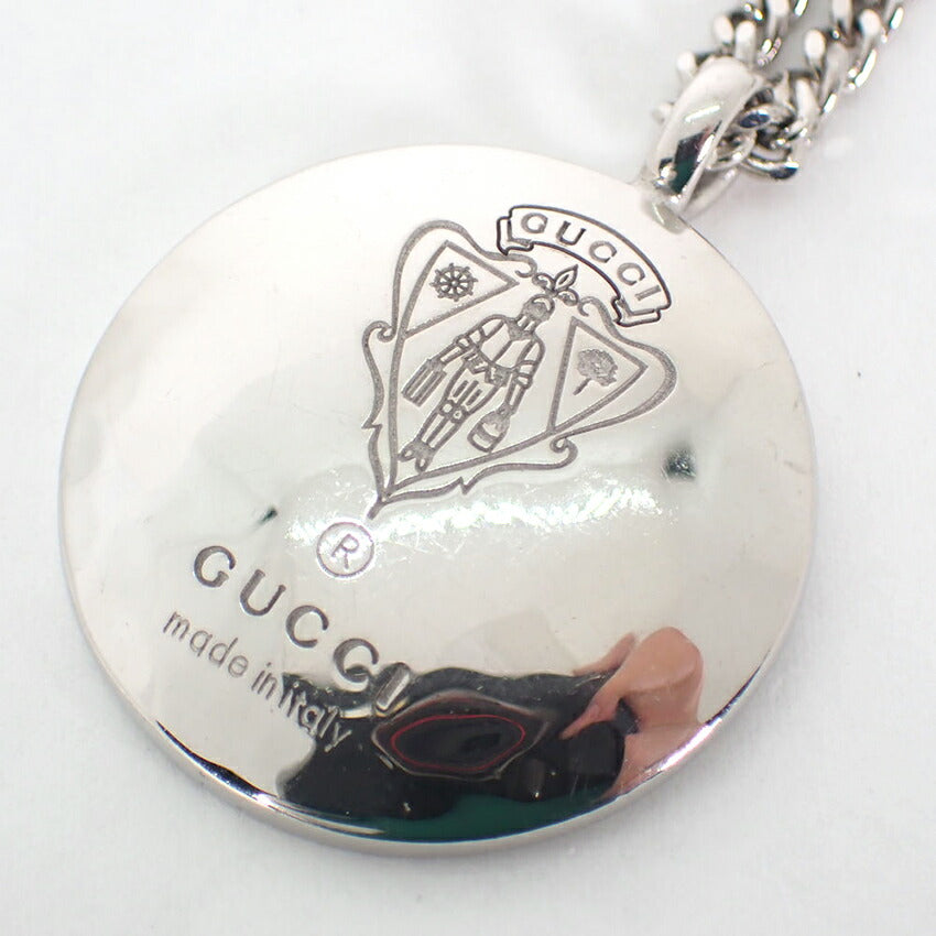 【中古】GUCCI/グッチ SV925 エンブレム クレスト紋様 ペンダント/ネックレス/j159-73