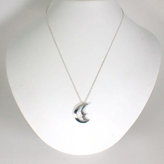【中古】TIFFANY/ティファニー 925 クレセントムーン ペンダント/ネックレス/j159-75