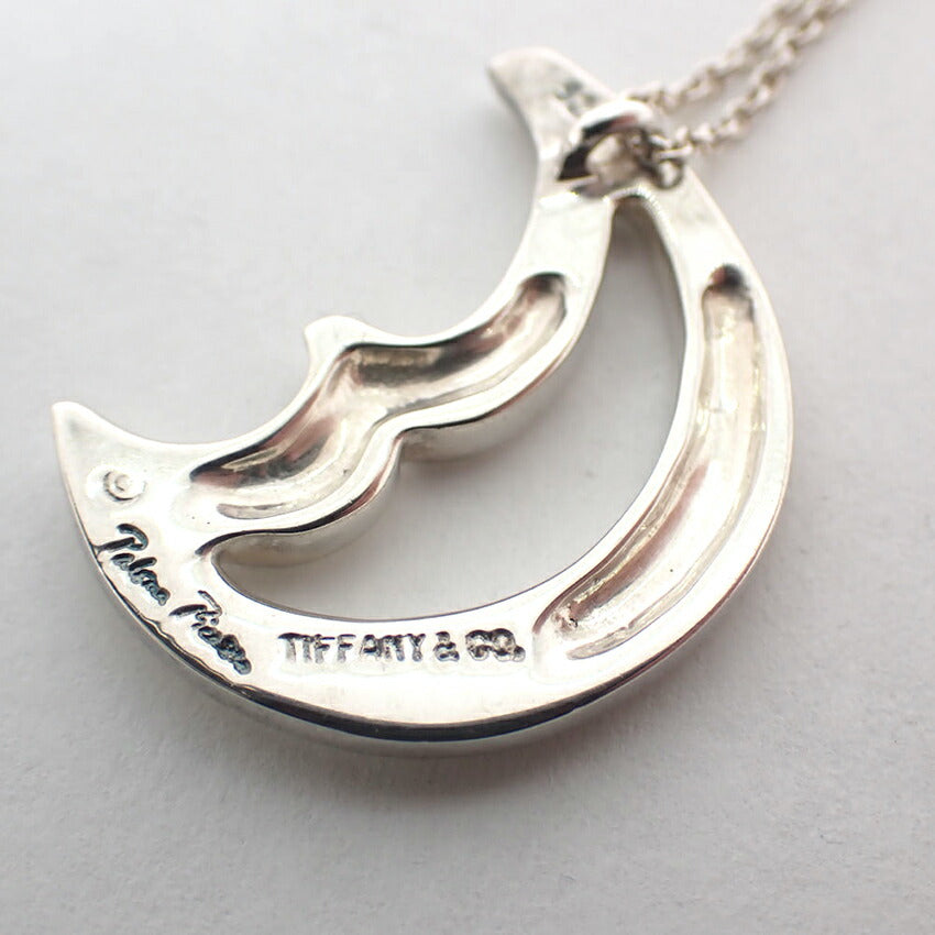 【中古】TIFFANY/ティファニー 925 クレセントムーン ペンダント/ネックレス/j159-75