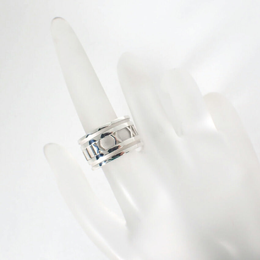 【中古】TIFFANY/ティファニー 925 アトラス ワイド リング /14.5号/j160-39