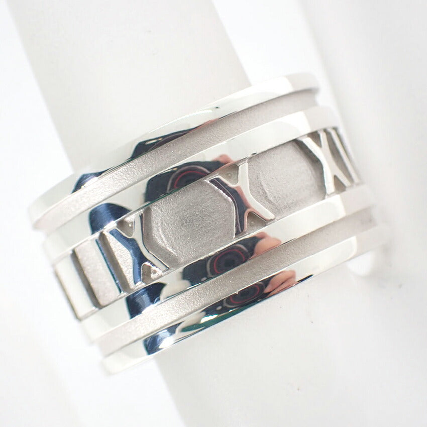 【中古】TIFFANY/ティファニー 925 アトラス ワイド リング /14.5号/j160-39