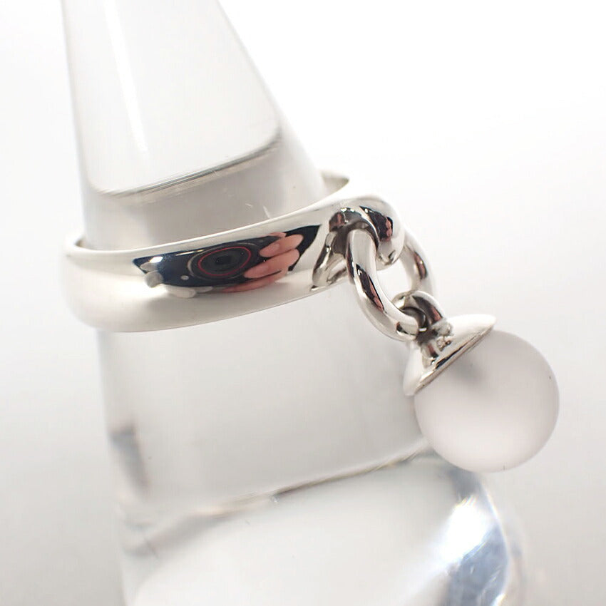 【中古】TIFFANY/ティファニー 925 ボールダングル フロストクォーツ リング /13号/j161-34