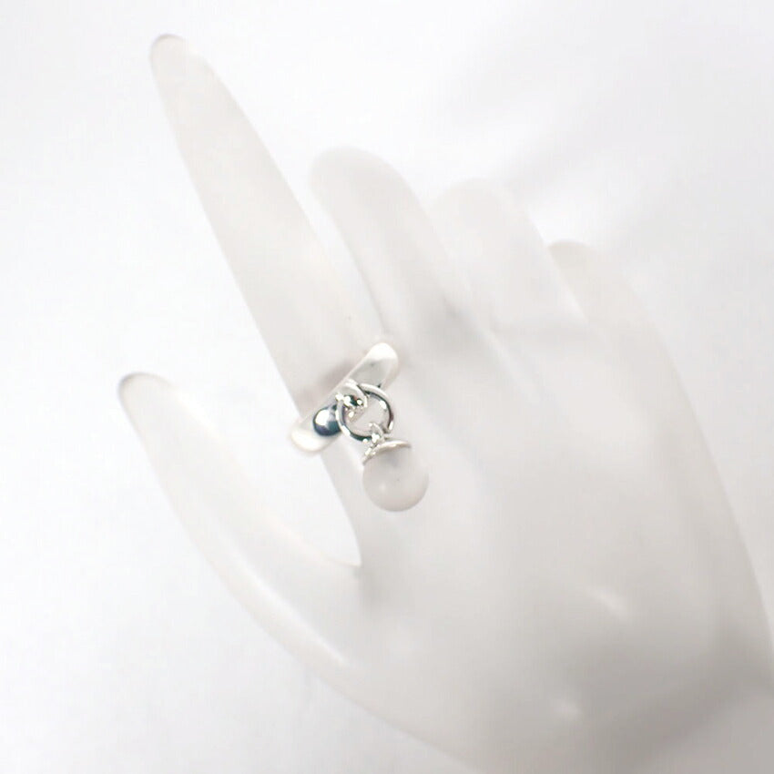 【中古】TIFFANY/ティファニー 925 ボールダングル フロストクォーツ リング /13号/j161-34