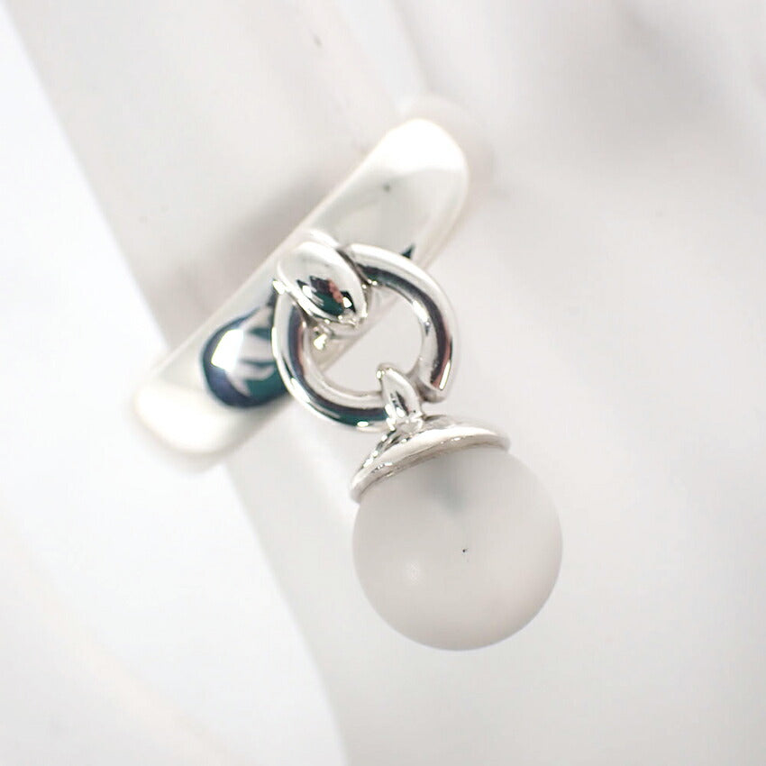 【中古】TIFFANY/ティファニー 925 ボールダングル フロストクォーツ リング /13号/j161-34