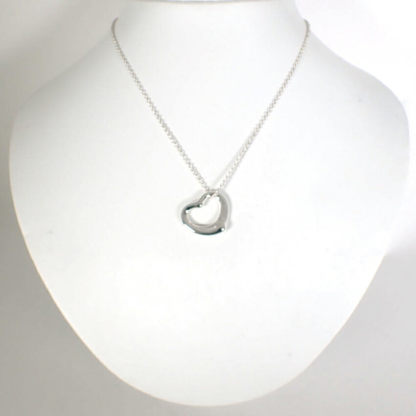 【中古】TIFFANY/ティファニー 925 オープンハート ペンダント/ネックレス/j161-35
