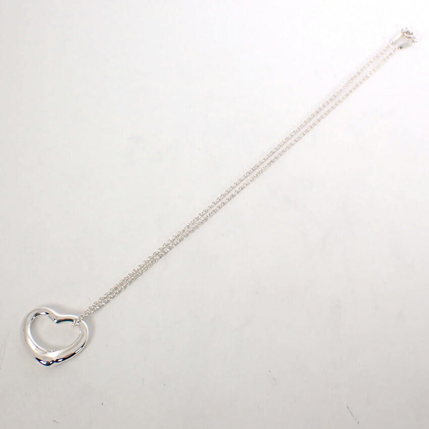【中古】TIFFANY/ティファニー 925 オープンハート ペンダント/ネックレス/j161-35