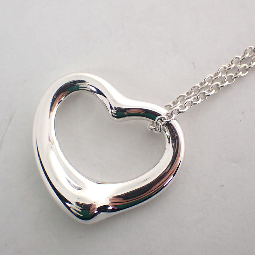 【中古】TIFFANY/ティファニー 925 オープンハート ペンダント/ネックレス/j161-35