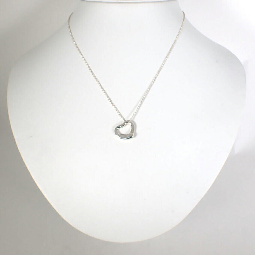 【中古】TIFFANY/ティファニー 925 オープンハート ペンダント/ネックレス/j161-37