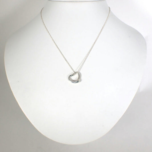 【中古】TIFFANY/ティファニー 925 オープンハート ペンダント/ネックレス/j161-37
