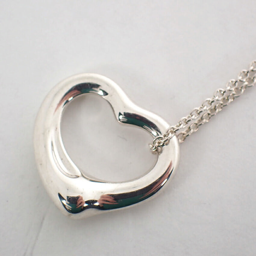 【中古】TIFFANY/ティファニー 925 オープンハート ペンダント/ネックレス/j161-37