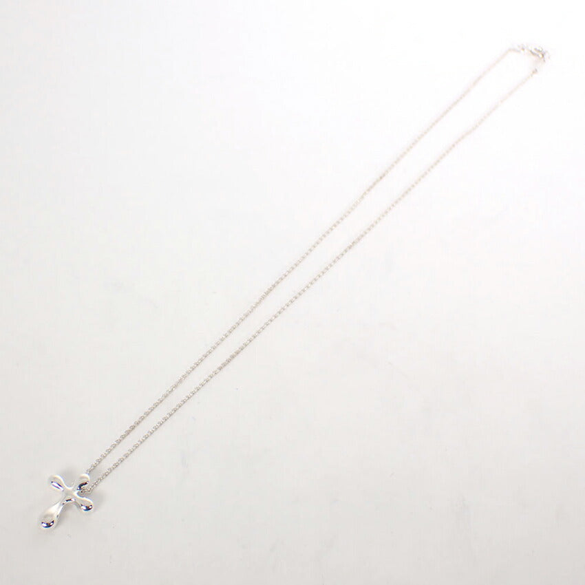 【中古】TIFFANY/ティファニー 925 ティアドロップ スモールクロス ペンダント/ネックレス/j161-38