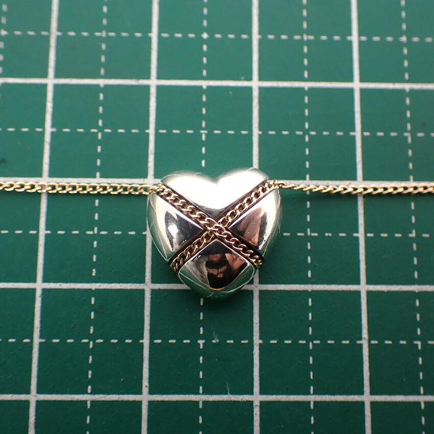 【中古】TIFFANY/ティファニー 925/14K ハート ペンダント/ネックレス/j162-53