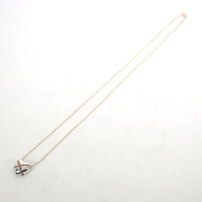 【中古】TIFFANY/ティファニー 925/14K ハート ペンダント/ネックレス/j162-53