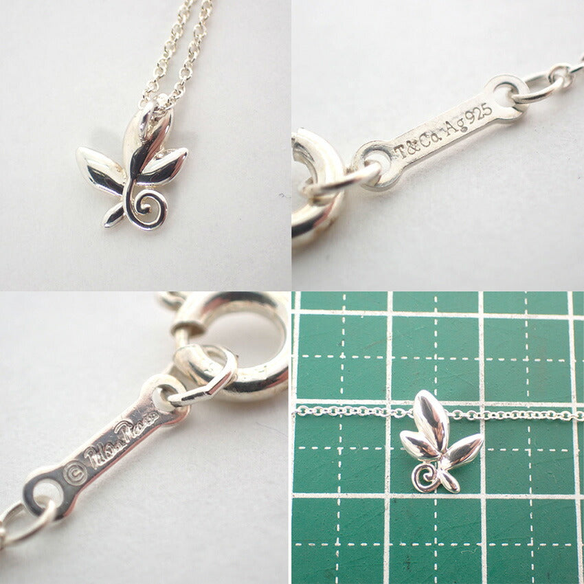 【中古】TIFFANY/ティファニー 925 オリーブリーフ ペンダント/ネックレス/j162-57
