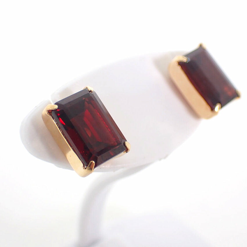 K18ガーネット 1.75ｃｔ、1.75ｃｔ ピアス/j162-59
