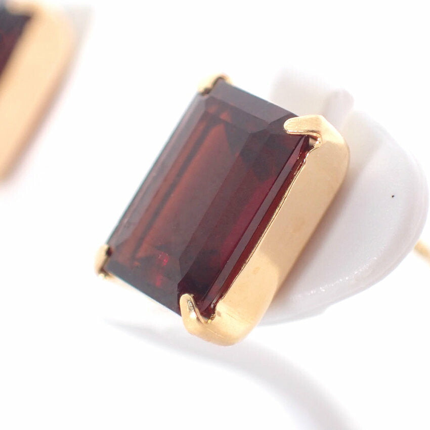 K18ガーネット 1.75ｃｔ、1.75ｃｔ ピアス/j162-59