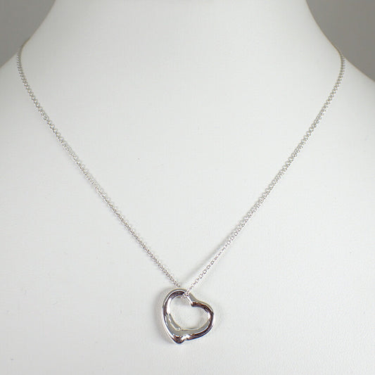 【中古】TIFFANY/ティファニー 925 オープンハート ペンダント/ネックレス/j164-10