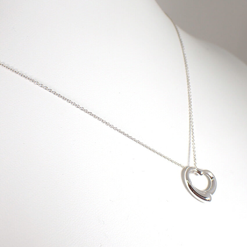 【中古】TIFFANY/ティファニー 925 オープンハート ペンダント/ネックレス/j164-10