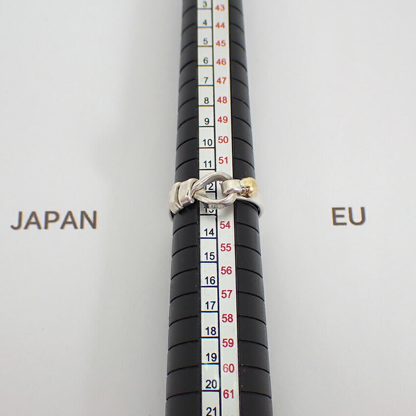 【中古】TIFFANY/ティファニー 925/750 フック＆アイ コンビ リング /12号/j164-11
