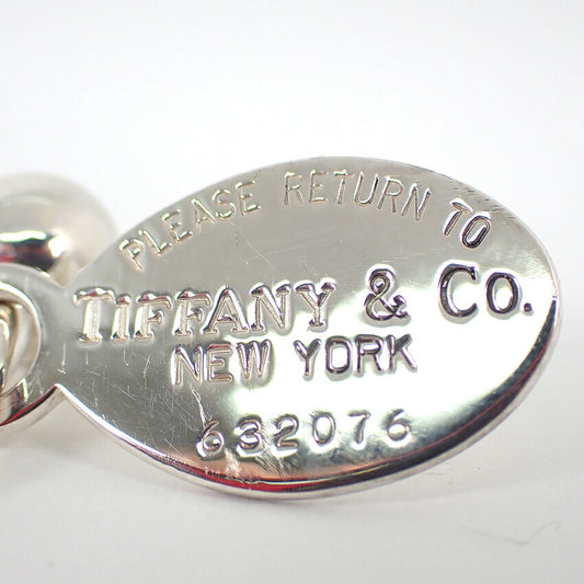【中古】TIFFANY/ティファニー 925 リターントゥオーバルタグ キーリング/j164-8