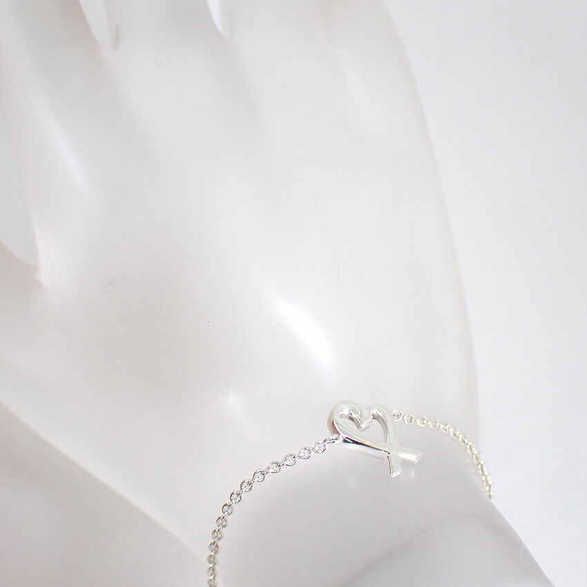 【中古】TIFFANY/ティファニー 925 ラビングハート ブレスレット/j165-11