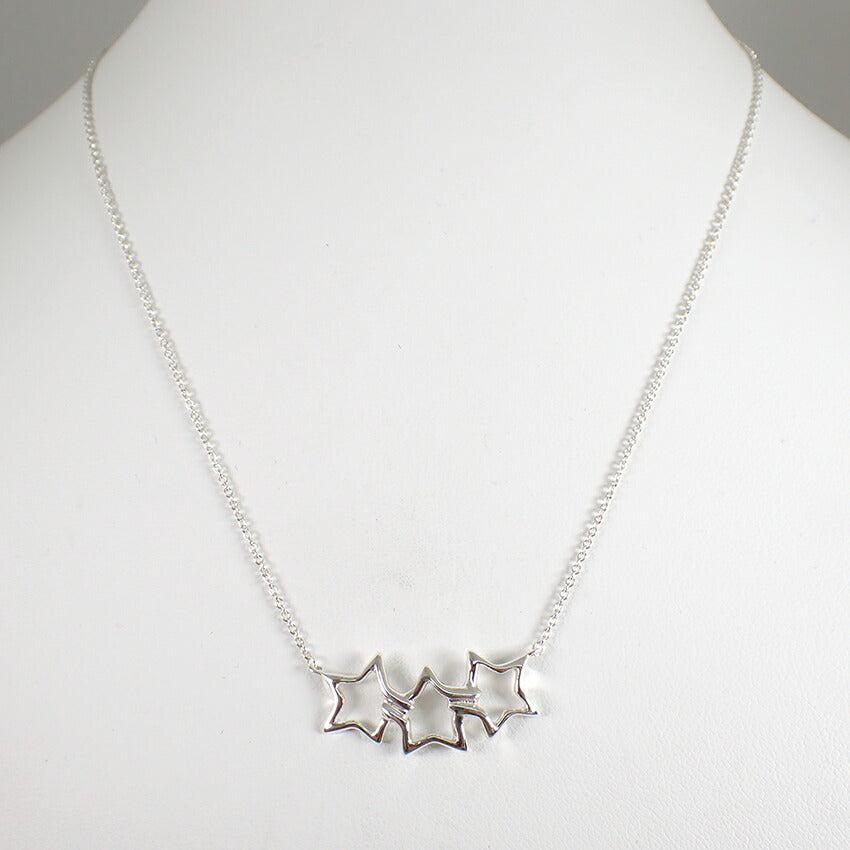 【中古】TIFFANY/ティファニー 925 トリプルスター ネックレス/j165-12