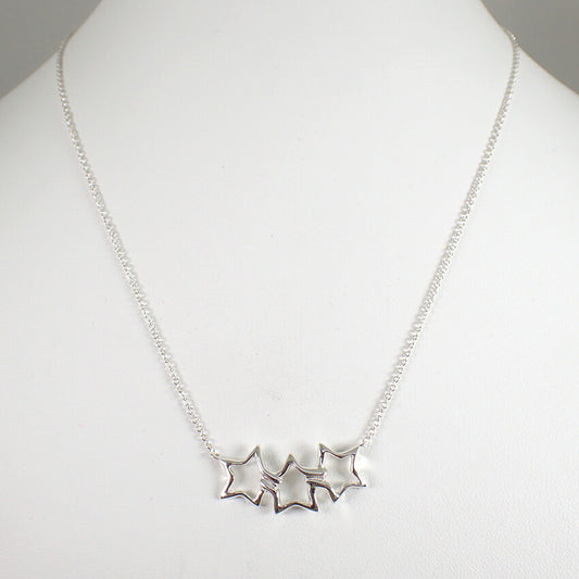 【中古】TIFFANY/ティファニー 925 トリプルスター ネックレス/j165-12